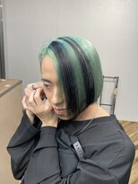 ラニヘアサロン(lani hair salon)&nbsp;ライトグリーン×ラインブラック