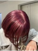 ピンクカラー ボブ