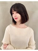 ダブルカラー ブリーチ 名駅 韓国 ボブ 髪質改善 縮毛矯正165