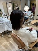 インナー×ぱつっとボブ