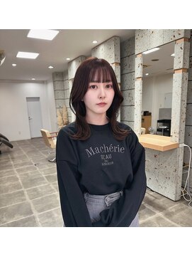 シンス(Since) 波巻き/くびれ/巻き髪/ミックス巻き/韓国風/顔周り/ブラウン