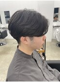 ☆水戸メンズニュアンスパーマセンターパート毛流れパーマ学割