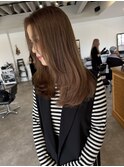大人可愛いレイヤーカットショコラブラウンブリーチなし