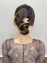 結婚式お呼ばれヘア◆タイトシニヨンタイトヘア浴衣ヘア夏