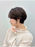 熊本ショート　横顔美人ショート　ニュアンスパーマ　30代40代