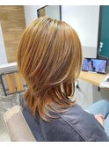 韓国ヘアレイヤーカットダブルハイライトカラー【Lapista池袋】