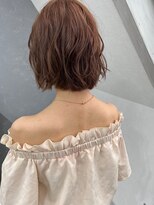 リノア 西梅田 福島(Linoa)&nbsp;梅田/髪質改善/ショコラピンク×なみ巻きウェーブボブ