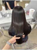 艶グレージュ×髪質改善縮毛矯正