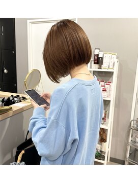アトレ 福岡大名店(attrait) 大人大人可愛いなブラウンボブスタイル