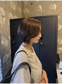 丸みシルエットの抜け感ショート/ショートボブ/イルミナカラー