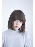 フレンチボブ　ストレート　シフォンベージュ