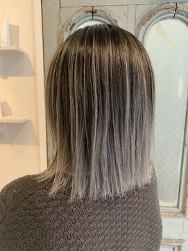 リアン(Lien) Lien☆エアータッチバレイヤージュ×ホワイトグレー×