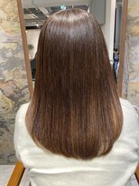 ジュエ (jouer) 髪質改善/カーキベージュ赤み消しカラー/大人かわいいストレート