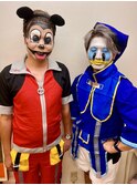 ☆ハロウィンメイク☆『リアル版ミッ〇ー＆ドナ〇ド』(^○^)♪