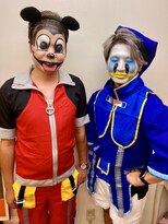 ヘアセットアップス(UP's)&nbsp;☆ハロウィンメイク☆『リアル版ミッ〇ー＆ドナ〇ド』(^○^)♪