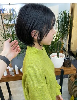 リンフ(Rinf.) 【Rinf】まるみゆったりショートボブ黒髪