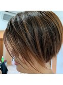 20代30代40代大人可愛いショートハイライト