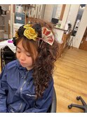 祭りヘアセット