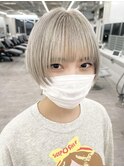 【arte pelo】ショートウルフ/ホワイトカラー/顔周りカット