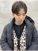メンズナチュラルニュアンスパーマセンターパート
