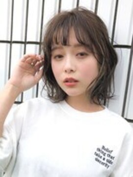 アース 川崎店(HAIR&MAKE EARTH) レディース_ミディアム_グレージュ_コテ巻き_パーマ