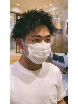 ヘアーズ ゼノン ルクアイーレ店(HAIR'S ZENON) ショートツーブロック×ツイストパーマ