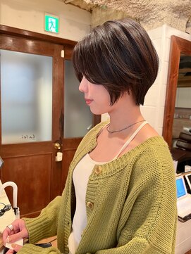 ラレイ ハラジュク(Lalei harajuku) 【ささき】大人マッシュショート/前髪パーマ/グレーベージュ