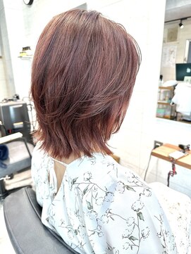 ブルック(BROOK) ピンクバイオベージュ＆レイヤーウルフ【千歳烏山　BROOK】