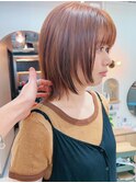 地毛風カラー/ナチュラルレイヤーカット/ショートボブ[船橋]