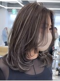 ハイライトレイヤーカットダブルカラーイルミナカラー縮毛矯正