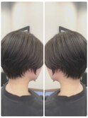 似合わせカット/ショート/ショートボブ/アッシュブラウン/前髪