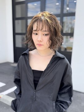 ビアンカ 伊勢崎店(BIANCA) ボブパーマ×カーキベージュ