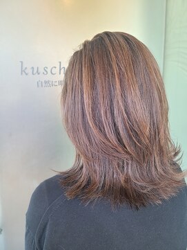 【60代・白髪率40％】自然な筋感が〇白髪活かしたピンクベージュ