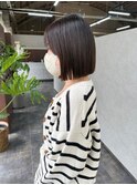 黒髪ボブルフネビージュ小顔ワンレン