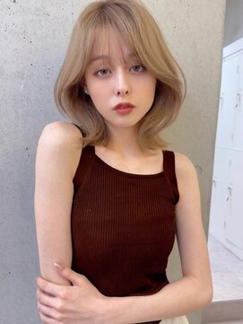 ソヨン 栄2号店(SOYON) 《サンドグレージュ/韓国風/くびれボブ/簡単ヘアセット》