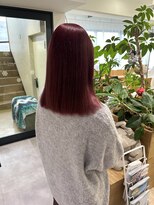 オーシャン(Ocean) 【OceanHair&Life田中愛梨】1ブリーチ /暖色カラー/ボルドー