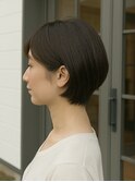 白髪カラー×大人ショート