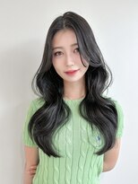 ロンドアンメゾン 原宿(Lond un Maison.)&nbsp;くびれヘア/顔周り/韓国/レイヤーカット/黒髪/ロング/前髪/原宿