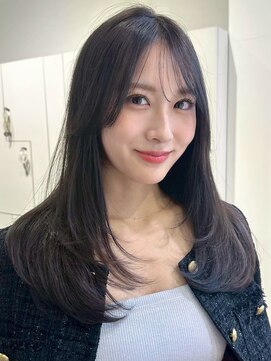 ノイ 銀座(noi) 顔周りレイヤーカットくびれヘアミルクティーベージュカラー