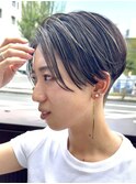 ハンサムショート/刈り上げ/ハイライト/ショートボブ/ボブ