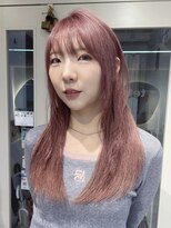 テトラ バイ ネオリーブ 横浜西口店(tetra by neolive)&nbsp;冬の人気カラースモーキーピンク、レイヤーカットN