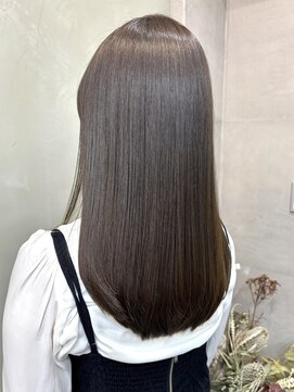 ファビ 渋谷(Fab) くびれヘア/暗めカラー/アプリコットオレンジ/縮毛矯正