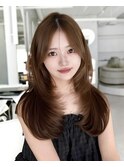 韓国ヘア レイヤー 顔まわり