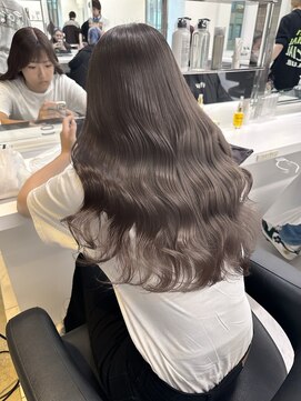 ロンドクロエ 横浜(Lond Chloe) ラテグレージュ顔周りレイヤーモカブラウン髪質改善レイヤー