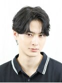 ナチュラル毛流れセンターパートニュアンスパーマ