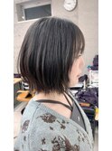 レイヤーボブ前髪ありぷつっとボブ越谷伸ばしかけ