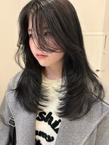 ローレンジウ(LOREN JU) 着物ヘア/ダークアッシュ/ミディアムレイヤーカット/名古屋名駅