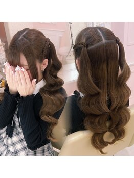 シュガーリンク(sugar link)の写真/【秋葉原駅徒歩3分】イベント前ヘアセット★推し活ヘアメも大歓迎♪可愛いお任せ！平日朝6時から予約可◎