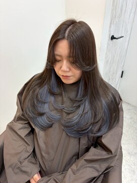 ジーナ  札幌大通(Zina) 髪質改善＊ダークブルー＊ハッシュカット＊美髪＊Zina札幌大通