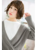 ミック ヘアアンドメイク アップ 駒込店(miq Hair&Make up) くせ毛風カールガーリーボブ